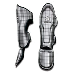 Grey Tattersall Pattern Print Muay Thai Shin Guard