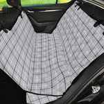 Grey Tattersall Pattern Print Pet Car Back Seat Cover