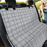 Grey Tattersall Pattern Print Pet Car Back Seat Cover