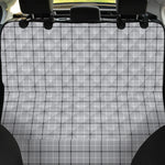 Grey Tattersall Pattern Print Pet Car Back Seat Cover