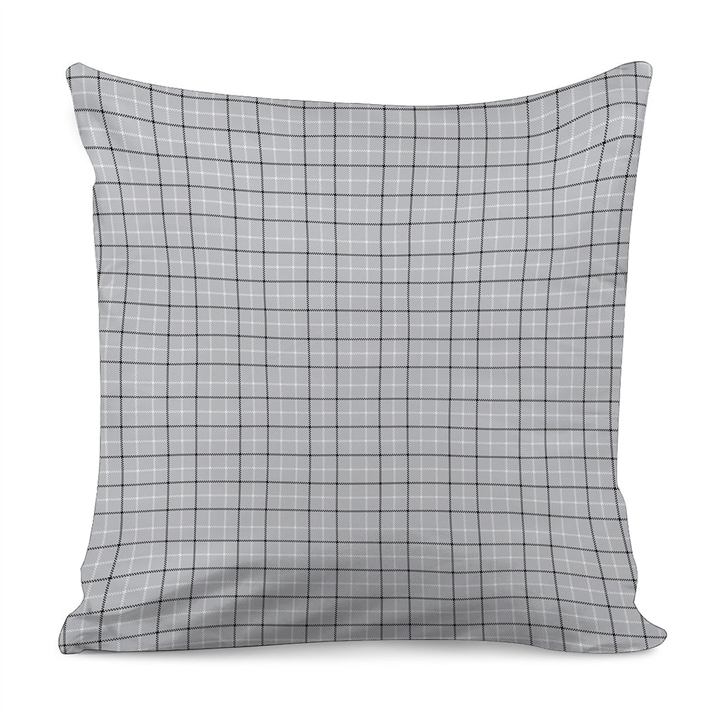 Grey Tattersall Pattern Print Pillow Cover