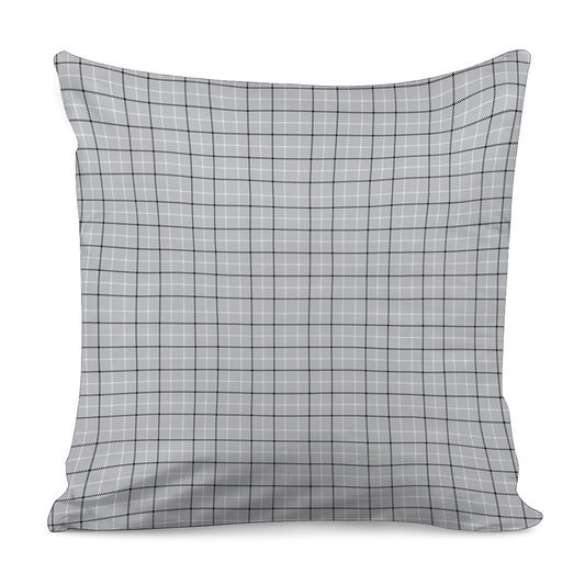 Grey Tattersall Pattern Print Pillow Cover