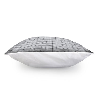 Grey Tattersall Pattern Print Pillow Cover
