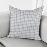 Grey Tattersall Pattern Print Pillow Cover
