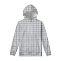 Grey Tattersall Pattern Print Pullover Hoodie