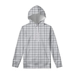 Grey Tattersall Pattern Print Pullover Hoodie