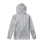Grey Tattersall Pattern Print Pullover Hoodie