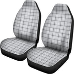 Grey Tattersall Pattern Print Universal Fit Car Seat Covers