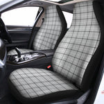 Grey Tattersall Pattern Print Universal Fit Car Seat Covers