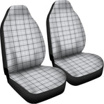 Grey Tattersall Pattern Print Universal Fit Car Seat Covers