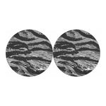 Grey Tiger Stripe Camouflage Print Car Coasters