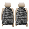 Grey Tiger Stripe Camouflage Print Car Seat Organizers