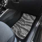 Grey Tiger Stripe Camouflage Print Front Car Floor Mats