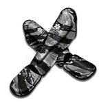 Grey Tiger Stripe Camouflage Print Muay Thai Shin Guard