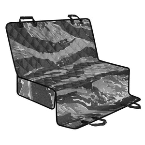 Grey Tiger Stripe Camouflage Print Pet Car Back Seat Cover