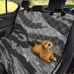 Grey Tiger Stripe Camouflage Print Pet Car Back Seat Cover