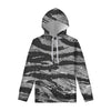 Grey Tiger Stripe Camouflage Print Pullover Hoodie