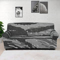 Grey Tiger Stripe Camouflage Print Sofa Cover