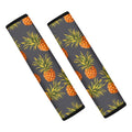 Grey Watercolor Pineapple Pattern Print Car Seat Belt Covers