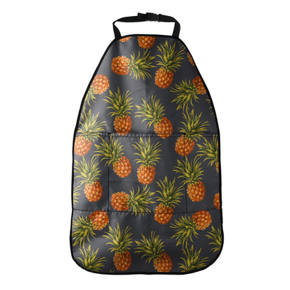 Grey Watercolor Pineapple Pattern Print Car Seat Organizers