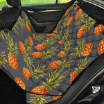 Grey Watercolor Pineapple Pattern Print Pet Car Back Seat Cover