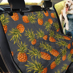 Grey Watercolor Pineapple Pattern Print Pet Car Back Seat Cover