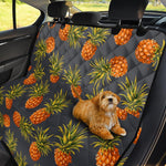 Grey Watercolor Pineapple Pattern Print Pet Car Back Seat Cover