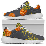 Grey Watercolor Pineapple Pattern Print Sport Shoes GearFrost