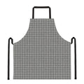 Grey Windowpane Pattern Print Apron