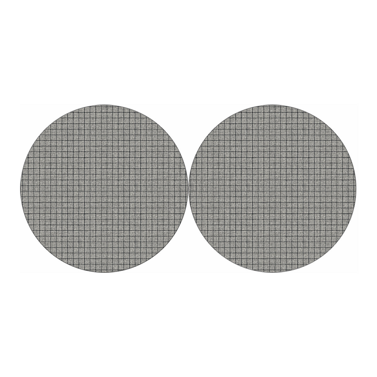 Grey Windowpane Pattern Print Car Coasters