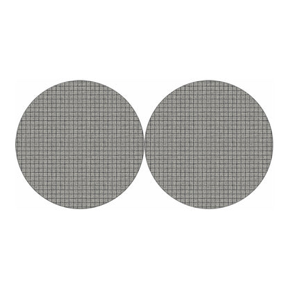 Grey Windowpane Pattern Print Car Coasters