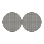 Grey Windowpane Pattern Print Car Coasters