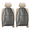 Grey Windowpane Pattern Print Car Seat Organizers