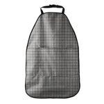 Grey Windowpane Pattern Print Car Seat Organizers