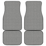 Grey Windowpane Pattern Print Front and Back Car Floor Mats