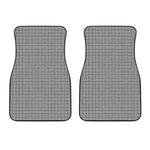 Grey Windowpane Pattern Print Front Car Floor Mats