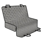Grey Windowpane Pattern Print Pet Car Back Seat Cover