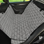 Grey Windowpane Pattern Print Pet Car Back Seat Cover
