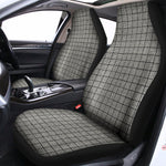 Grey Windowpane Pattern Print Universal Fit Car Seat Covers