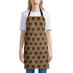 Grizzly Bear Pattern Print Apron