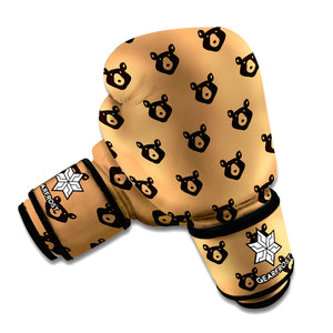 Grizzly Bear Pattern Print Boxing Gloves