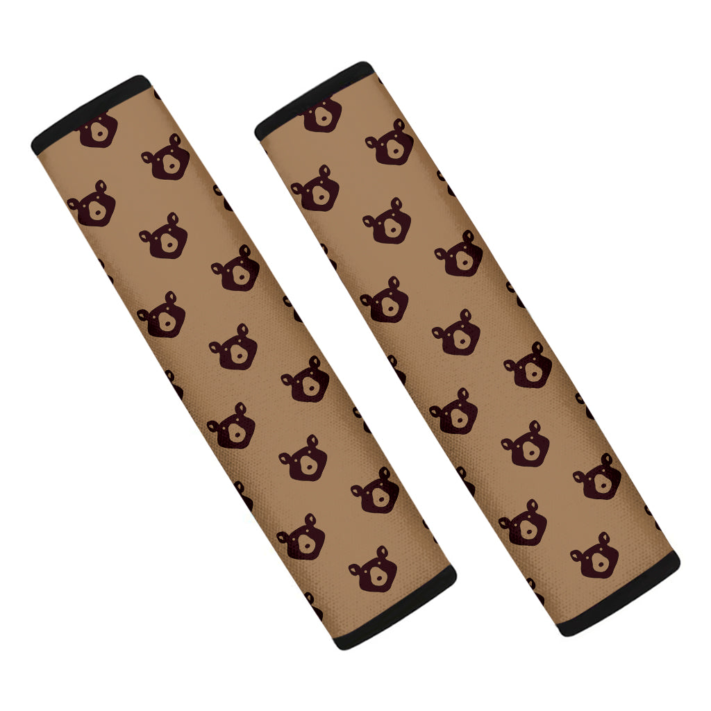 Grizzly Bear Pattern Print Car Seat Belt Covers