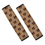 Grizzly Bear Pattern Print Car Seat Belt Covers