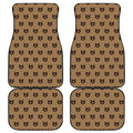 Grizzly Bear Pattern Print Front and Back Car Floor Mats