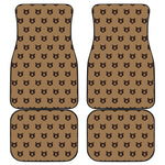 Grizzly Bear Pattern Print Front and Back Car Floor Mats