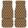 Grizzly Bear Pattern Print Front and Back Car Floor Mats