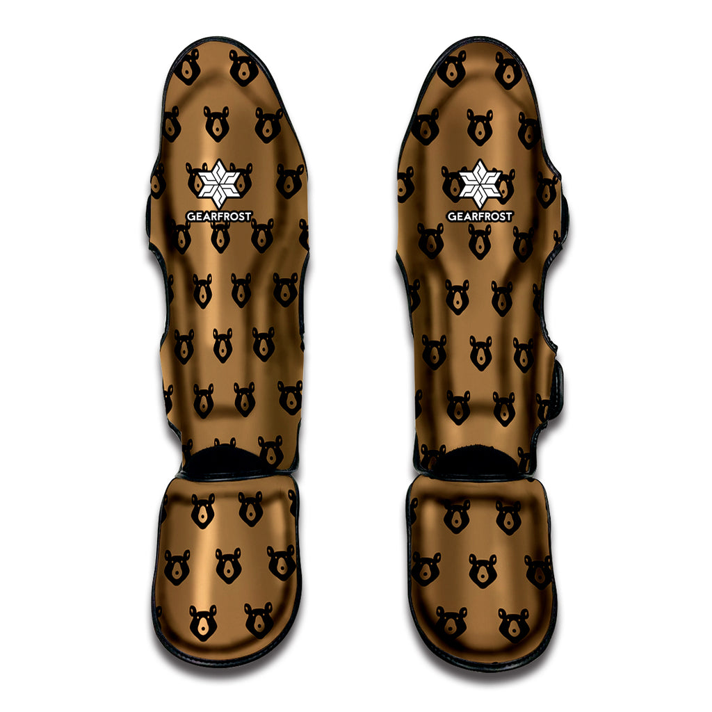 Grizzly Bear Pattern Print Muay Thai Shin Guard