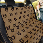 Grizzly Bear Pattern Print Pet Car Back Seat Cover