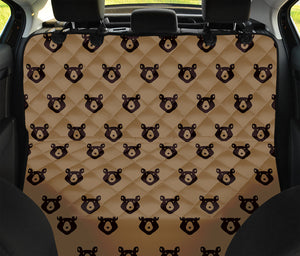 Grizzly Bear Pattern Print Pet Car Back Seat Cover