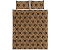 Grizzly Bear Pattern Print Quilt Bed Set